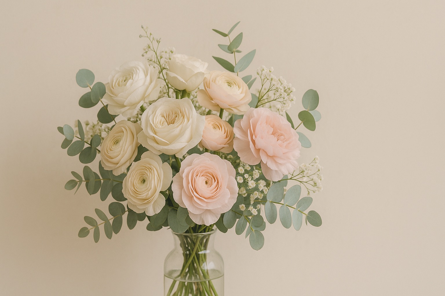 Mini-buket af naturlige tørrede blomster